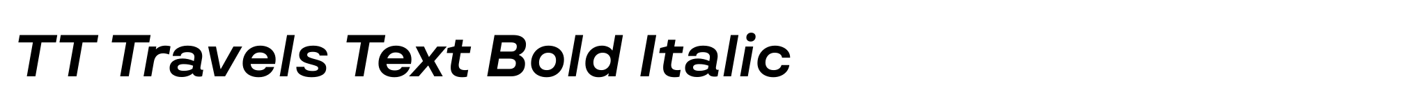 TT Travels Text Bold Italic image